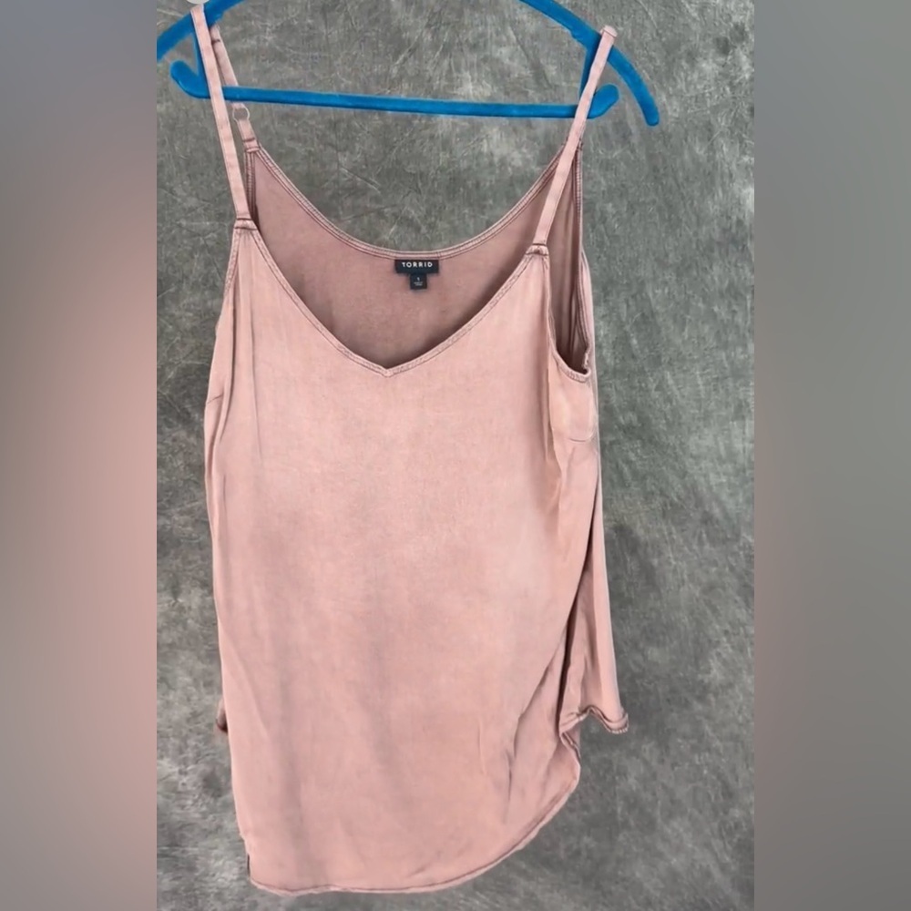 Torrid Dusty Rose Spaghetti Strap Top | Soft Draped | 1 (1X)